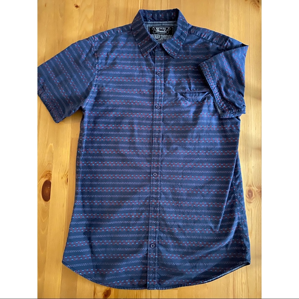 Hip Design Button Short Sleeve Shirt
